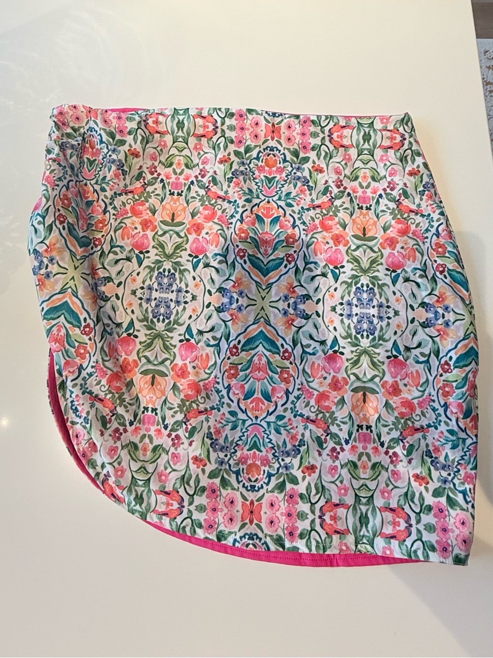Hermoza Pink Floral Swim Skirt Coverup